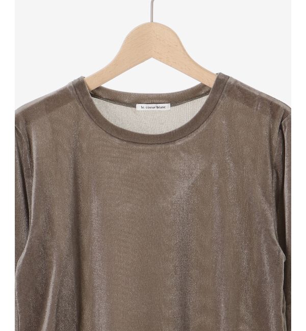 le.coeur blanc「《手洗い可能》ベロアロングスリーブTシャツ」|Tシャツ・カットソー|
