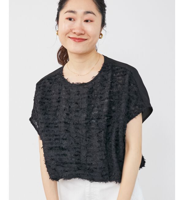  「シアーフリンジフレンチスリーブブラウス」|シャツ・ブラウス|