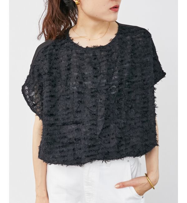 「シアーフリンジフレンチスリーブブラウス」|シャツ・ブラウス|
