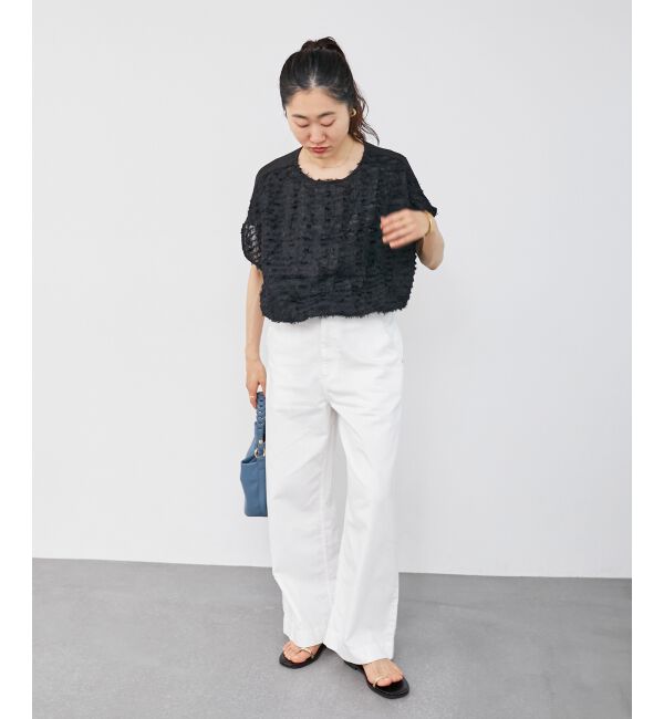  「シアーフリンジフレンチスリーブブラウス」|シャツ・ブラウス|