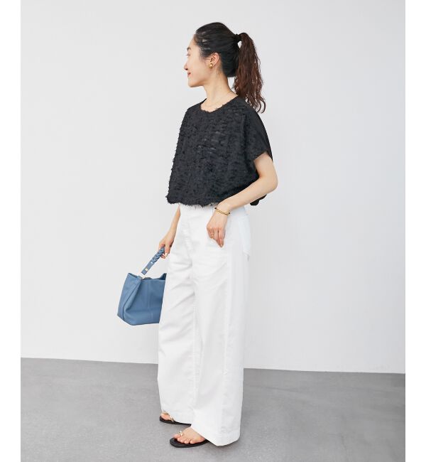  「シアーフリンジフレンチスリーブブラウス」|シャツ・ブラウス|