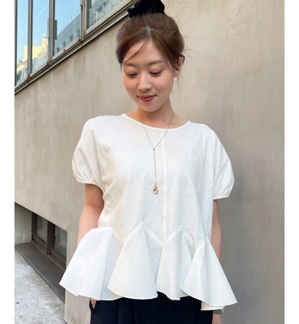  「TORRAZZO DONNA裾フレアートップス」|Tシャツ・カットソー|