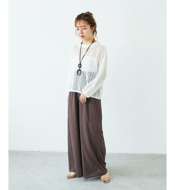  「リネンライクシアーボイルイージーパンツ」|その他|