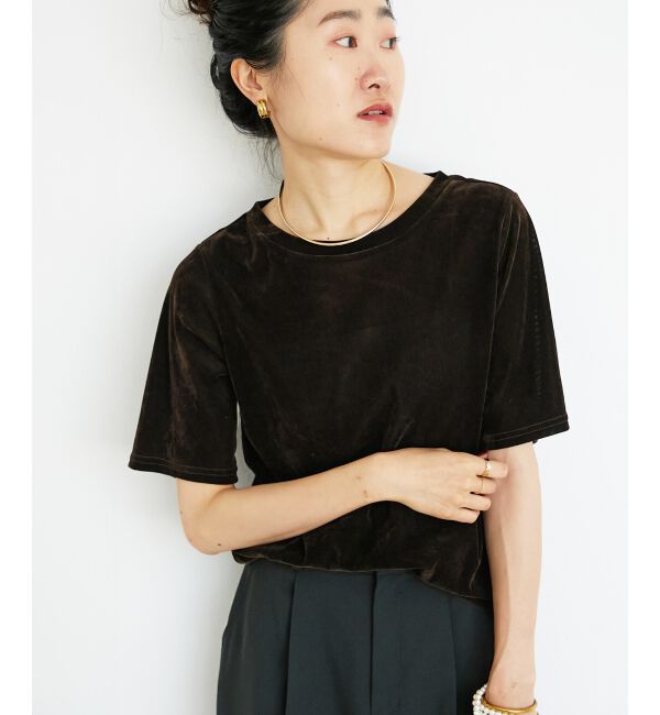 「シアーベロアTシャツ」|Tシャツ・カットソー|