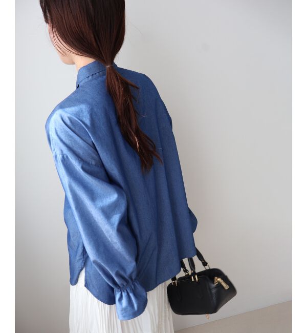  「デニムボウタイブラウス」|シャツ・ブラウス|