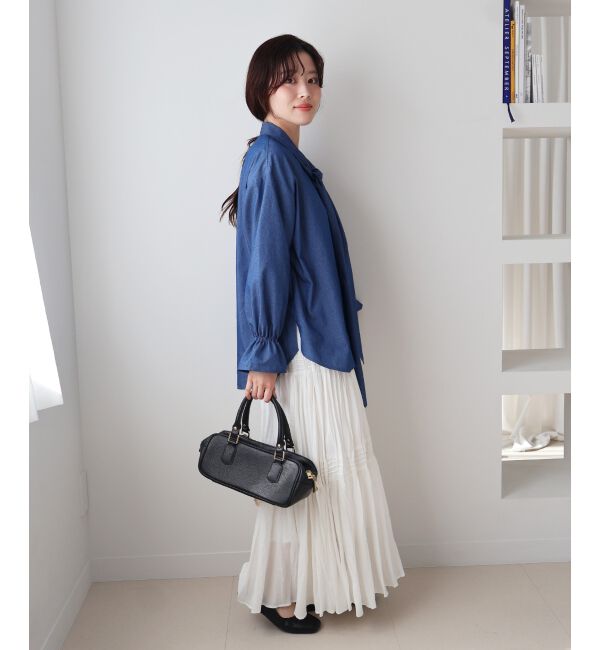  「デニムボウタイブラウス」|シャツ・ブラウス|