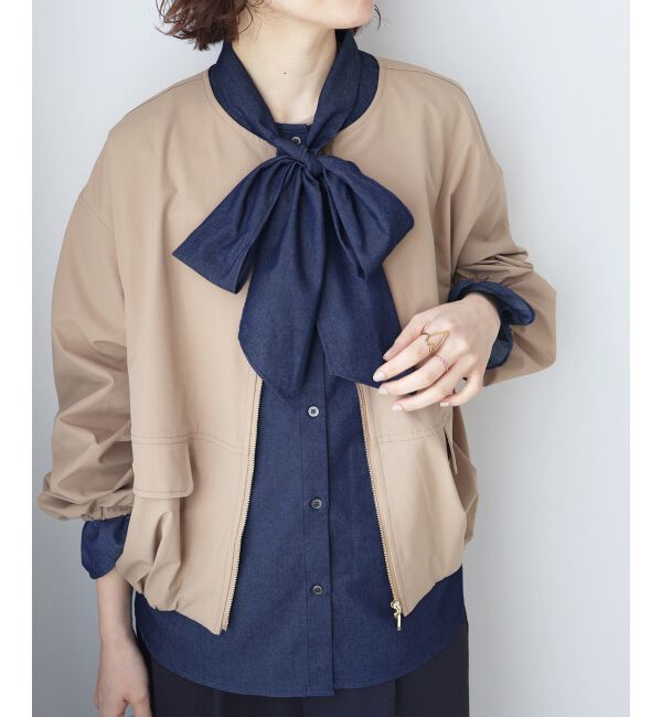  「デニムボウタイブラウス」|シャツ・ブラウス|