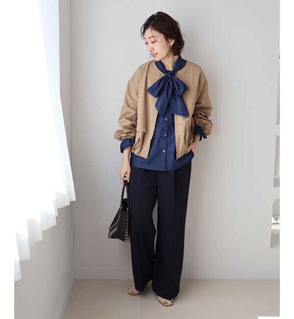  「デニムボウタイブラウス」|シャツ・ブラウス|