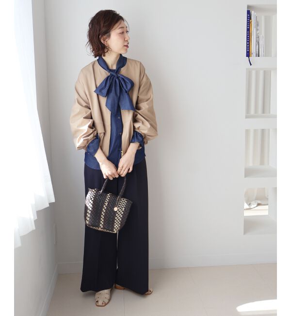  「デニムボウタイブラウス」|シャツ・ブラウス|