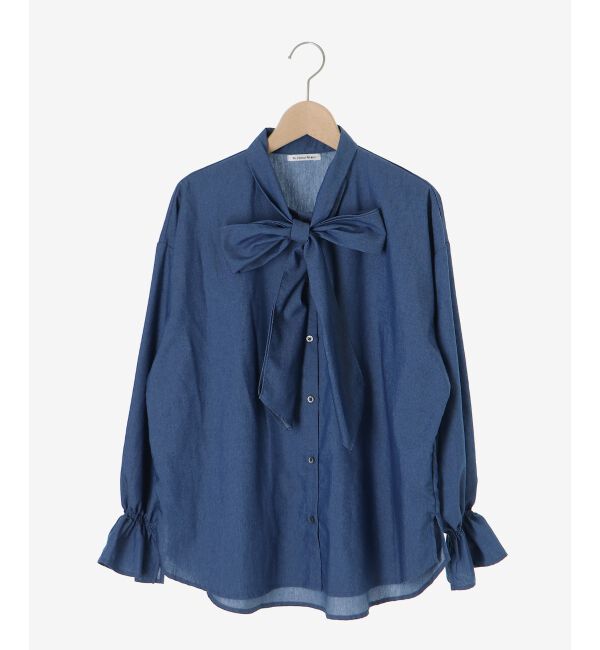  「デニムボウタイブラウス」|シャツ・ブラウス|