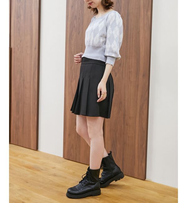 MAJESTICLEGON「スクエアネックチェックニット」|ニット・セーター|