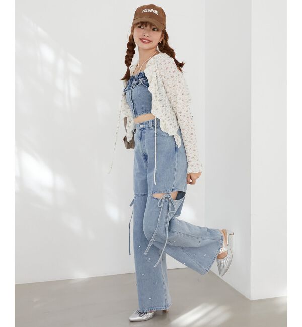 MAJESTICLEGON「マルチwayフリルデニムビスチェ」|キャミソール|