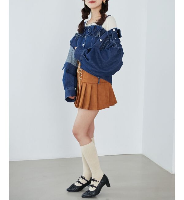 MAJESTICLEGON「マルチwayフリルデニムビスチェ」|キャミソール|