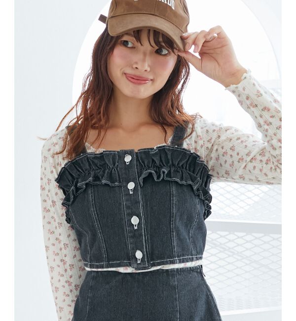 MAJESTICLEGON「マルチwayフリルデニムビスチェ」|キャミソール|