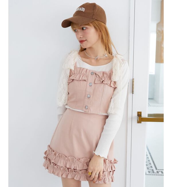 MAJESTICLEGON「マルチwayフリルデニムビスチェ」|キャミソール|