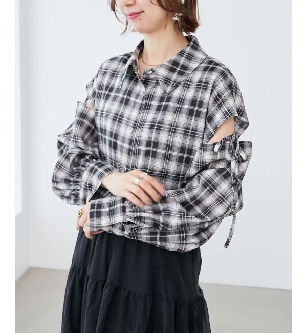  「オープンショルダーショートシャツ」|シャツ・ブラウス|