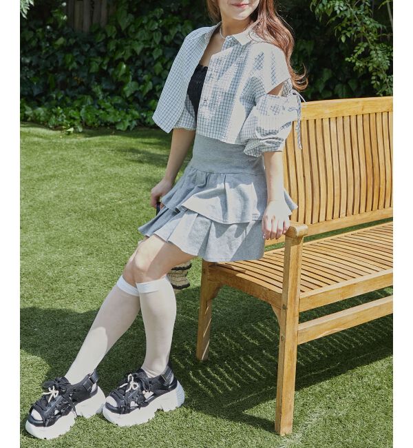  「オープンショルダーショートシャツ」|シャツ・ブラウス|アイボリー