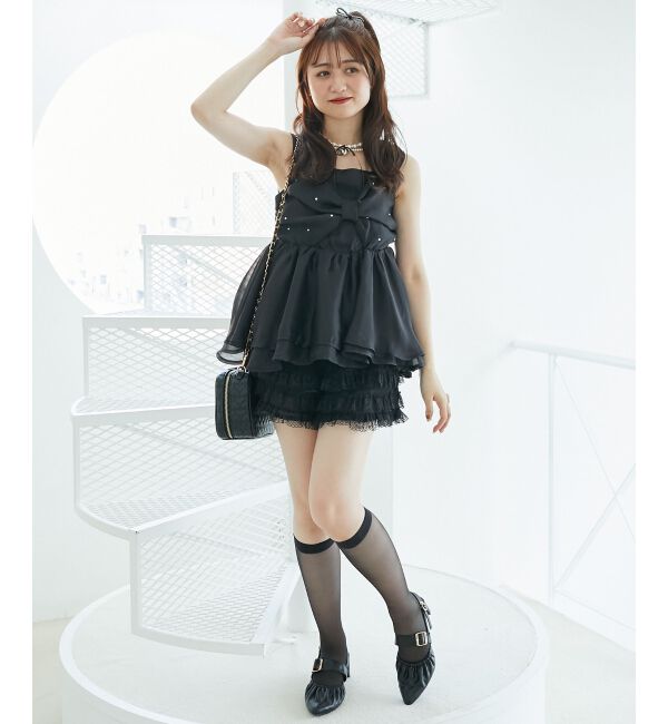  「キラキラビジューリボンビスチェ」|キャミソール|