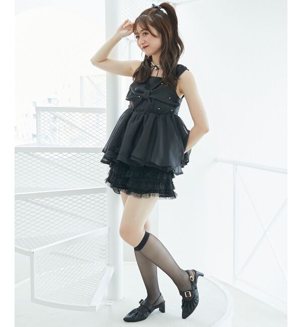  「キラキラビジューリボンビスチェ」|キャミソール|