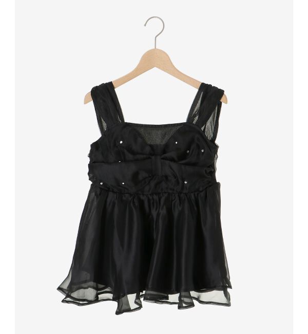  「キラキラビジューリボンビスチェ」|キャミソール|