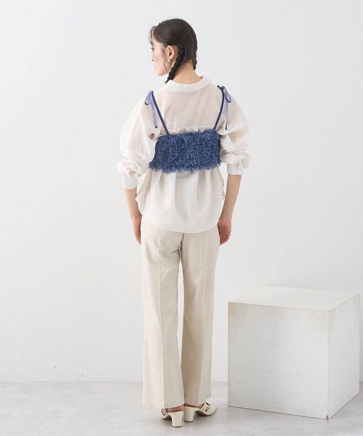 earth music&ecology「ベロアリボンフェザービスチェ」|ベスト・ジレ|