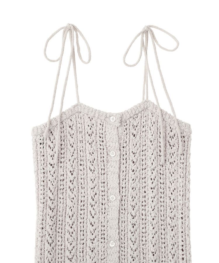 earth music&ecology「透かし編みニットキャミビスチェ」|ベスト・ジレ|