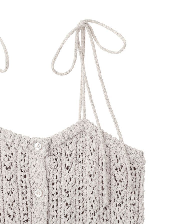 earth music&ecology「透かし編みニットキャミビスチェ」|ベスト・ジレ|