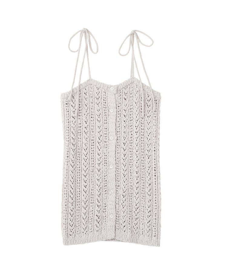 earth music&ecology「透かし編みニットキャミビスチェ」|ベスト・ジレ|