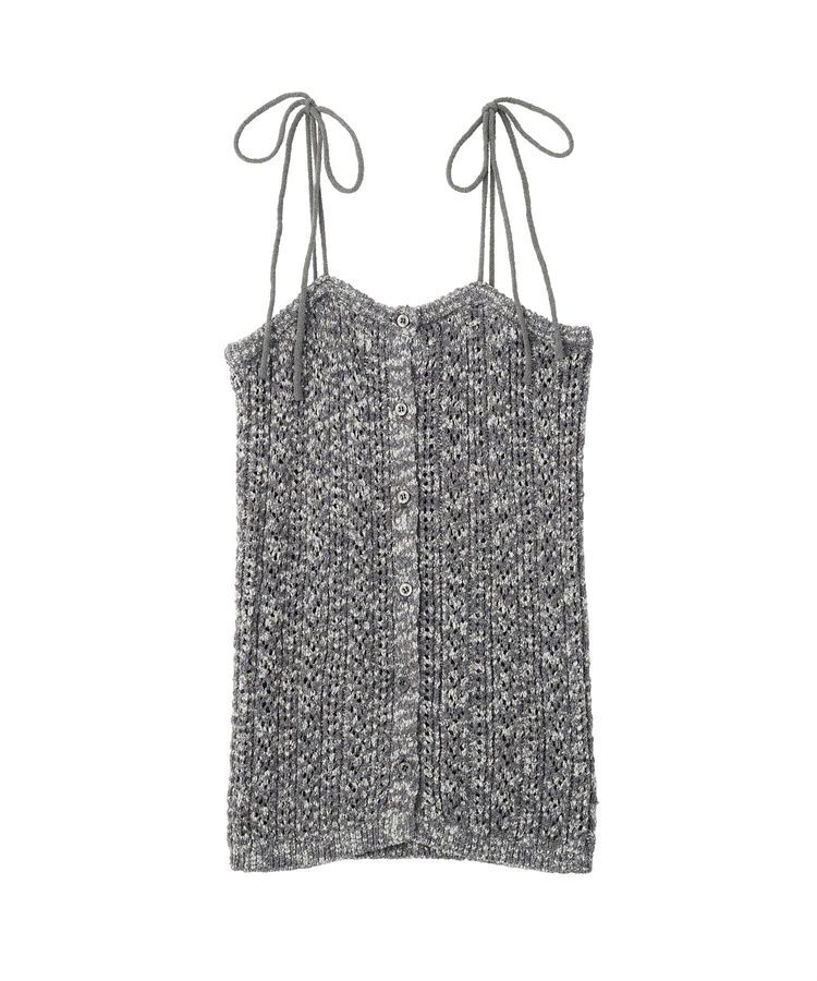 earth music&ecology「透かし編みニットキャミビスチェ」|ベスト・ジレ|