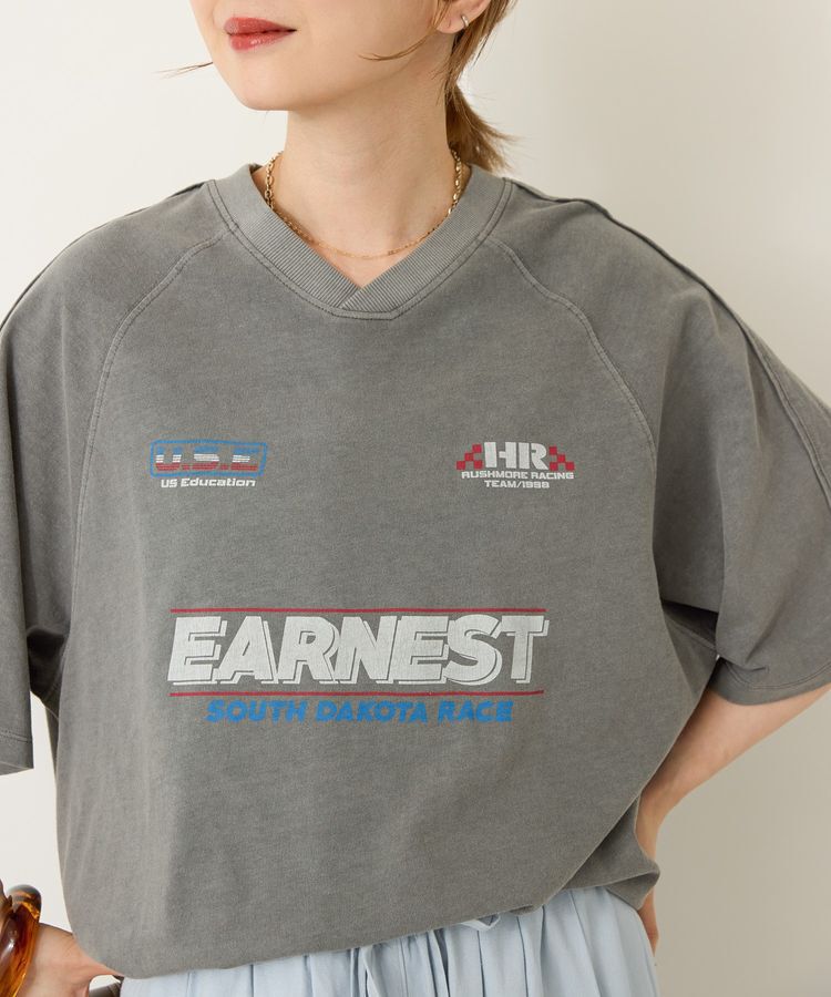 AMERICAN HOLIC「ピグメントレーシングプリントTシャツ」|Tシャツ・カットソー|