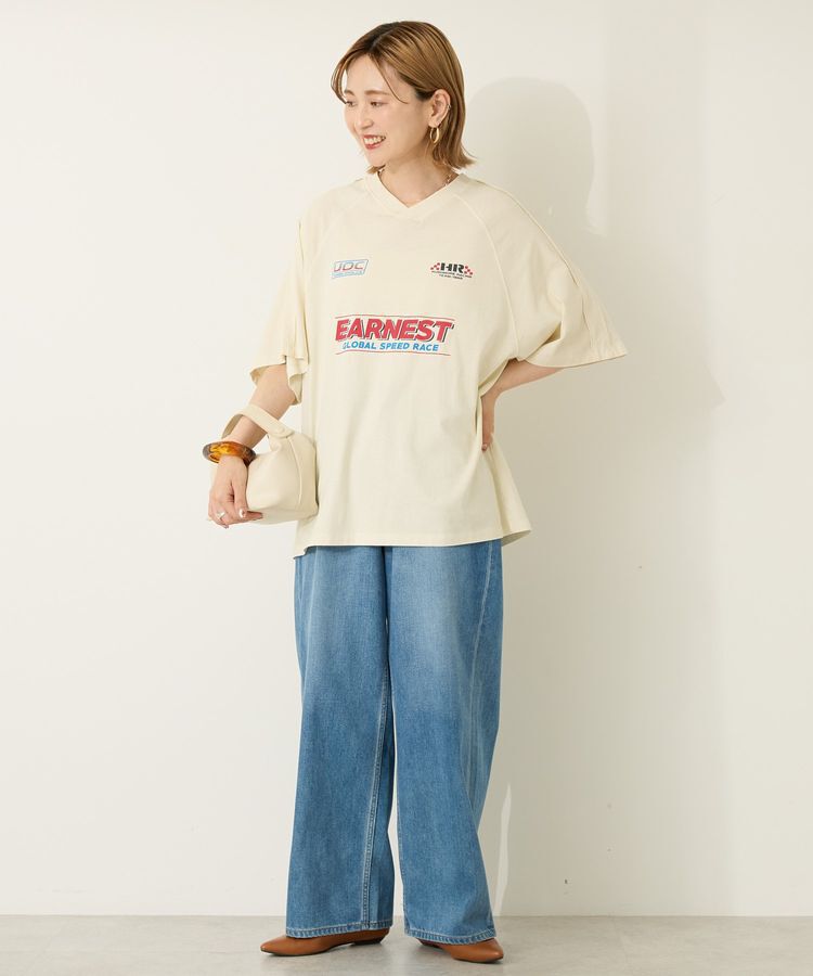 AMERICAN HOLIC「ピグメントレーシングプリントTシャツ」|Tシャツ・カットソー|