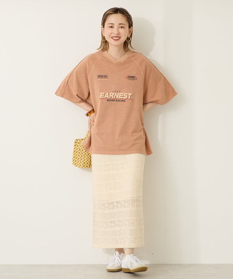 AMERICAN HOLIC「ピグメントレーシングプリントTシャツ」|Tシャツ・カットソー|