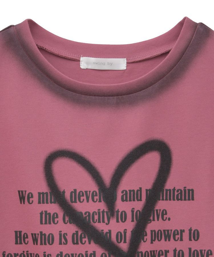 Green Parks「・swing by ハートロゴフレンチTEE」|Tシャツ・カットソー|