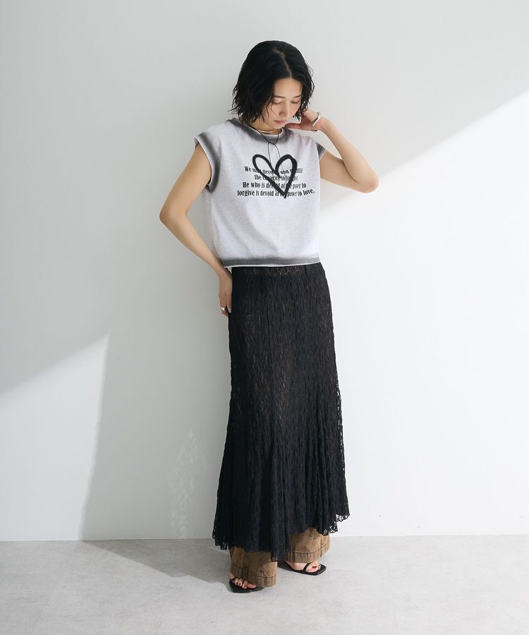 Green Parks「・swing by ハートロゴフレンチTEE」|Tシャツ・カットソー|