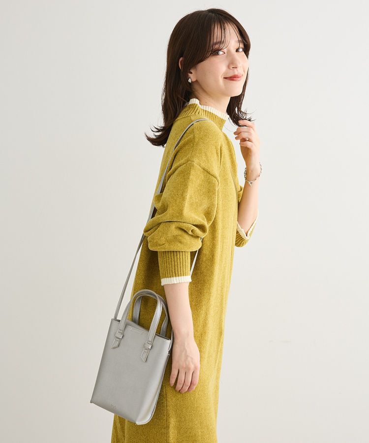 Green Parks「配色リラックスモールニットワンピース」|ワンピース|