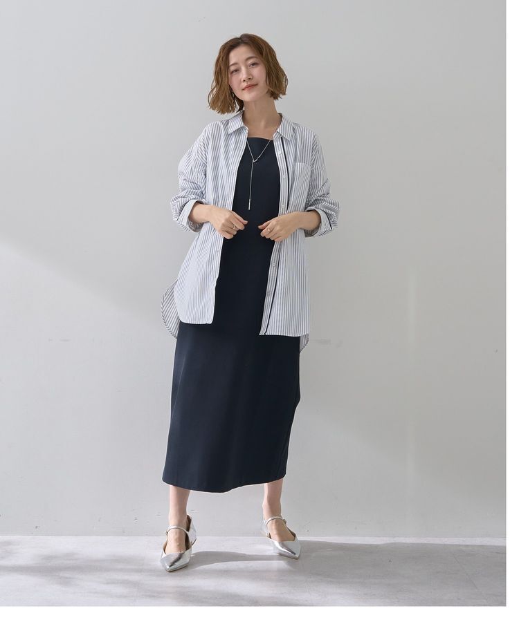 YECCA VECCA「イージーケアドロストシャツ」|シャツ・ブラウス|