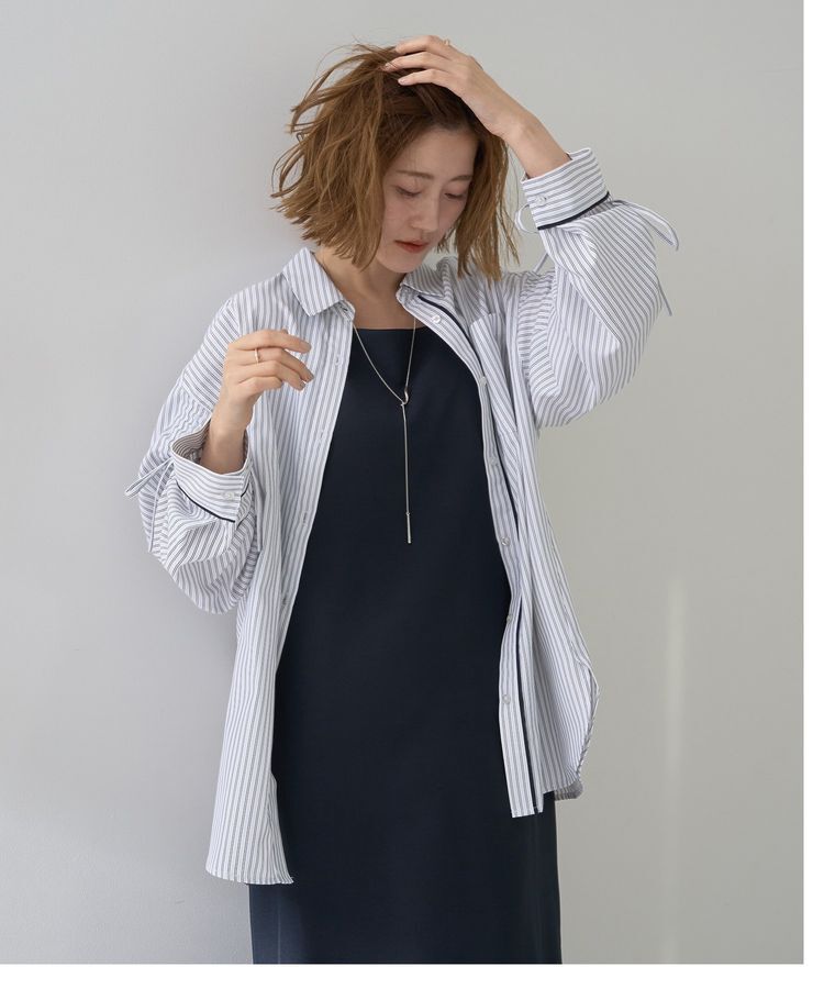 YECCA VECCA「イージーケアドロストシャツ」|シャツ・ブラウス|