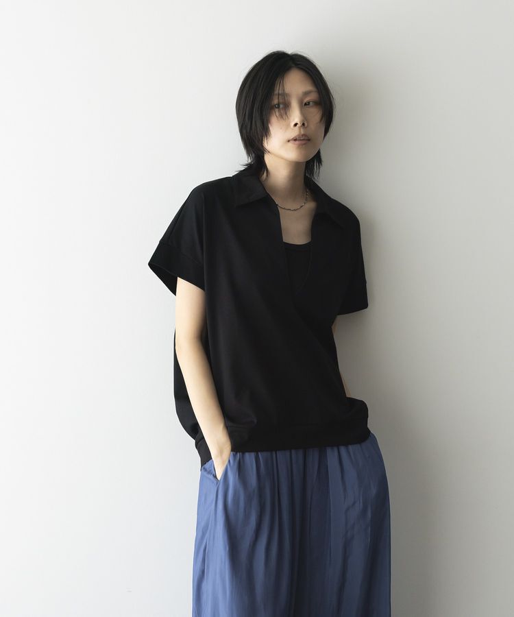 GARAGE OF GOOD CLOTHING「【日本製】ポロ襟スキッパープルオーバー」|Tシャツ・カットソー|Black