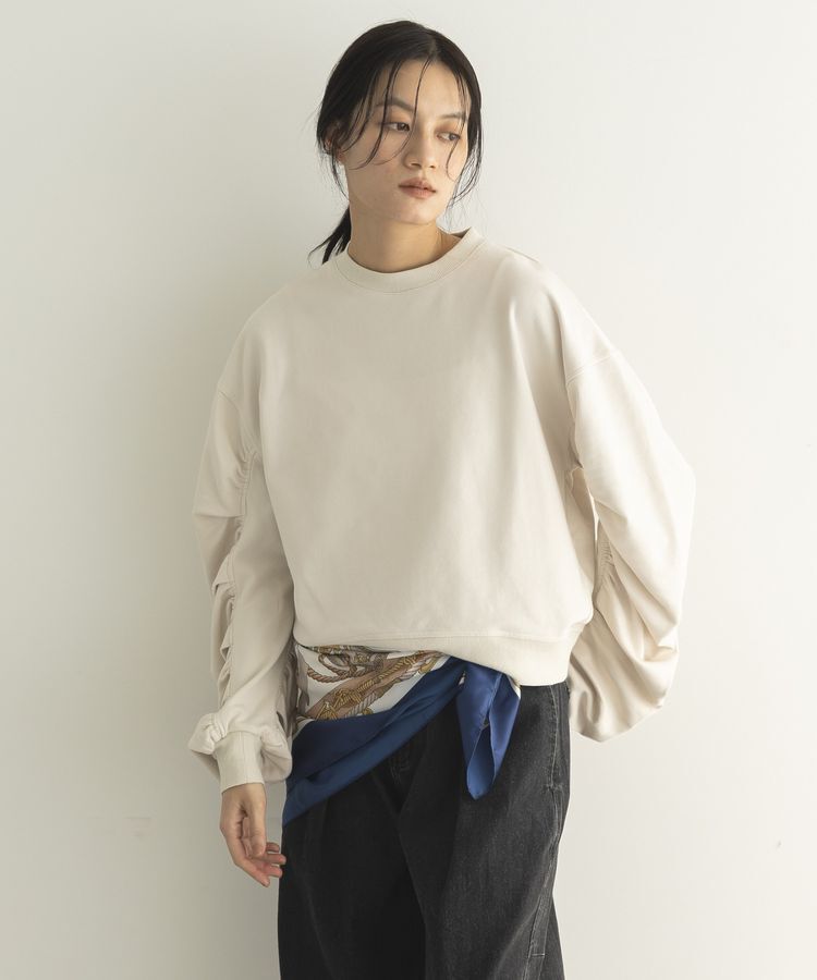 GARAGE OF GOOD CLOTHING「ミニ裏毛袖ギャザープルオーバー」|Tシャツ・カットソー|