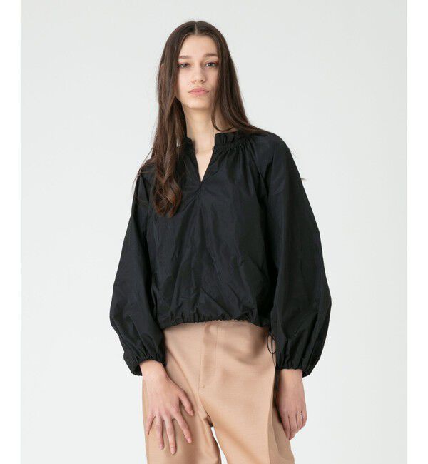 LOULOU WILLOUGHBY「【LOULOU WILLOUGHBY】タフタバルーンブラウス」|シャツ・ブラウス|ブラック