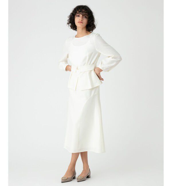 allureville「【セットアップ対応商品】Wジョーゼットソフトマーメイドスカート」|スカート|