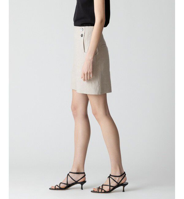 allureville「リネン/ポリエステルハイライズショートパンツ」|その他|