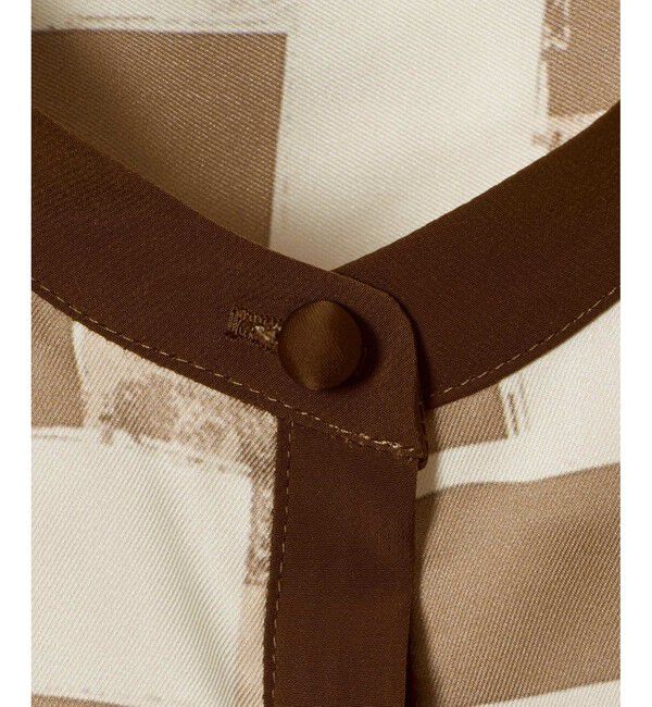 allureville「LISAジオメトリックプリントノースリブラウス」|シャツ・ブラウス|