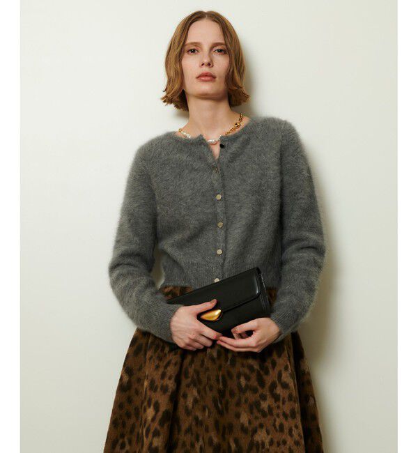 allureville「カシミヤブレンドファー加工カーディガン」|カーディガン|