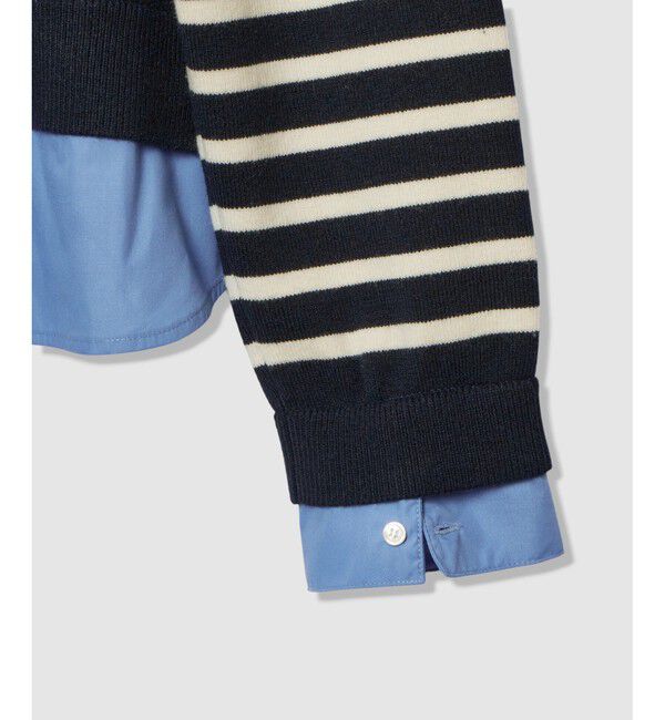 allureville「フェイクレイヤードスキッパープルオーバー」|ニット・セーター|