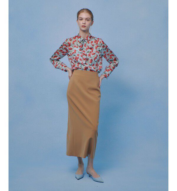 LOULOU WILLOUGHBY「【LOULOU WILLOUGHBY】ダブルクロスタイトスカート」|タイト|