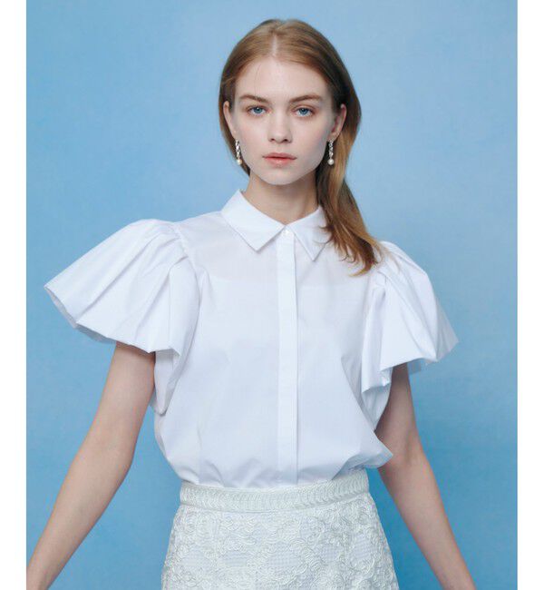 LOULOU WILLOUGHBY「【LOULOU WILLOUGHBY】バルーンスリーブシャツブラウス」|シャツ・ブラウス|