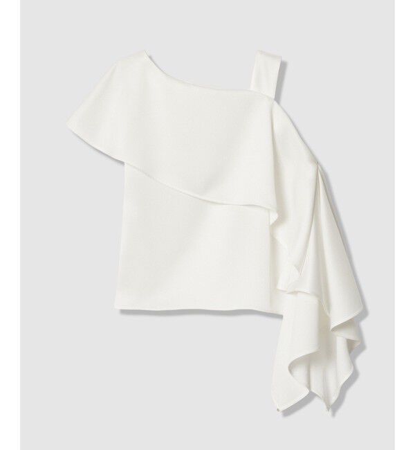 LOULOU WILLOUGHBY「【LOULOU WILLOUGHBY】アシメフリルオフショルブラウス」|シャツ・ブラウス|