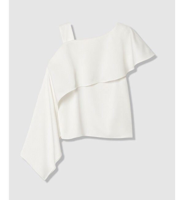 LOULOU WILLOUGHBY「【LOULOU WILLOUGHBY】アシメフリルオフショルブラウス」|シャツ・ブラウス|