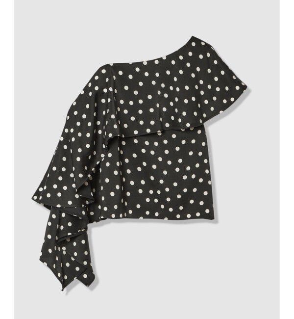 LOULOU WILLOUGHBY「【LOULOU WILLOUGHBY】アシメフリルオフショルブラウス」|シャツ・ブラウス|